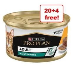 24 X 85g Purina Pro Plan Wet Cat Food - 20 + 4 Free!*