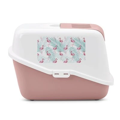 Savic Nestor Cat Litter Tray With Flamingo Design - Image 5