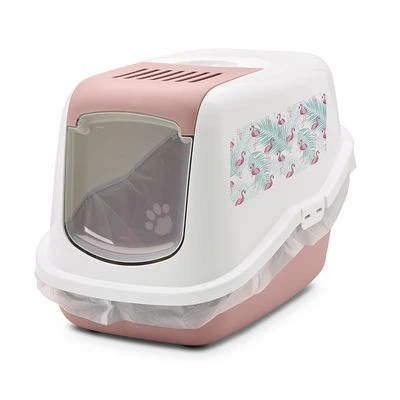 Savic Nestor Cat Litter Tray With Flamingo Design - Image 6