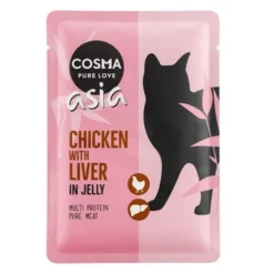 Cosma Asia In Jelly Pouches Saver Pack 24 X 100g -Trixie || Savic || Hill's Science Plan Sales 55568 pla cosma asia chickenliver 100g 6