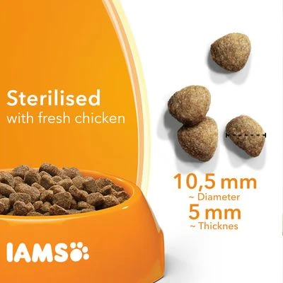 IAMS For Vitality Adult Sterilised Fresh Chicken Dry Cat Food 3 IAMS For Vitality Adult Sterilised Fresh Chicken Dry Cat Food - Image 3