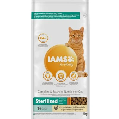 IAMS For Vitality Adult Sterilised Fresh Chicken Dry Cat Food 1 IAMS For Vitality Adult Sterilised Fresh Chicken Dry Cat Food