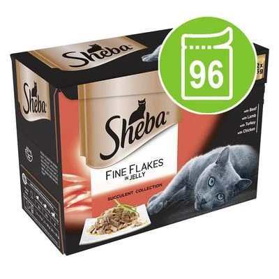 Sheba Pouches Fine Flakes Saver Pack 96 X 85g 1 Sheba Pouches Fine Flakes Saver Pack 96 X 85g