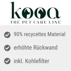 Kooa Covered Cat Litter Tray - 90% Recycled Plastic 11 Kooa Covered Cat Litter Tray - 90% Recycled Plastic -Trixie || Savic || Hill's Science Plan Sales kooa haubentoilette aus 90 recyceltem plastikm ll 8