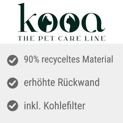 Kooa Covered Cat Litter Tray - 90% Recycled Plastic 4 Kooa Covered Cat Litter Tray - 90% Recycled Plastic - Image 4