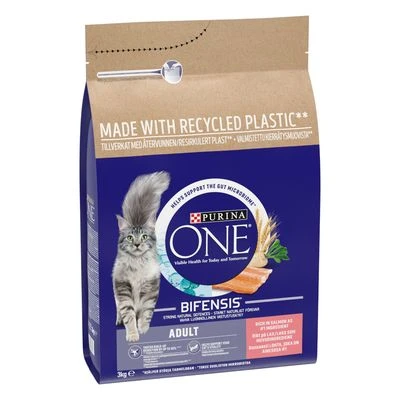 Purina ONE Adult Salmon & Whole Grains Dry Cat Food - Image 3