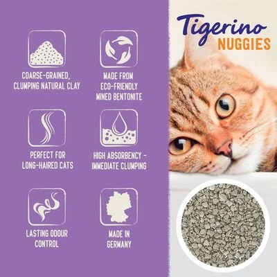 Tigerino Nuggies (Classic) / XL Grain Cat Litter – Babypowder Scented 2 Tigerino Nuggies (Classic) / XL Grain Cat Litter – Babypowder Scented - Image 2